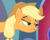 Size: 493x396 | Tagged: safe, edit, edited screencap, screencap, applejack, g4, my little pony: friendship is magic, season 2, the return of harmony, cropped, inverted mouth, reaction image, unhapplejack