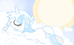 Size: 1515x913 | Tagged: safe, artist:float, oc, oc only, pony, butt, cloud, eyes closed, female, mare, plot, prone