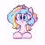 Size: 600x600 | Tagged: safe, artist:oofycolorful, oc, oc only, oc:oofy colorful, pony, unicorn, animated, cute, frame by frame, gif, heart, ocbetes, simple background, solo, starry eyes, white background, wingding eyes
