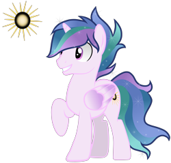 Size: 4403x4210 | Tagged: safe, artist:lilyroseoffantasy, oc, oc only, oc:flashlight, alicorn, pony, alicorn oc, horn, magical lesbian spawn, male, offspring, parent:princess celestia, parent:twilight sparkle, parents:twilestia, simple background, solo, stallion, transparent background