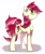 Size: 897x1080 | Tagged: safe, artist:angrygem, roseluck, earth pony, pony, g4, cute, eye clipping through hair, female, mare, profile, rosabetes, simple background, solo, white background