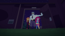 Size: 1920x1080 | Tagged: safe, screencap, max steele, pinkie pie, sunset shimmer, equestria girls, equestria girls specials, g4, my little pony equestria girls: better together, my little pony equestria girls: sunset's backstage pass