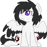 Size: 150x150 | Tagged: safe, artist:foxtaile, oc, oc only, oc:horror vacui, pegasus, pony, icon, ponysona, simple background, solo, transparent background