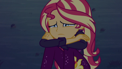 Size: 1920x1080 | Tagged: safe, screencap, sunset shimmer, equestria girls, equestria girls specials, g4, my little pony equestria girls: better together, my little pony equestria girls: sunset's backstage pass, female, sad, solo, sunsad shimmer, tears of sadness, teary eyes