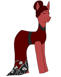 Size: 1000x1250 | Tagged: safe, artist:costello336, oc, oc only, earth pony, pony, black and red, clothes, red and black, red and black oc, simple background, solo, transparent background