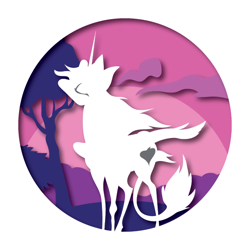 Size: 576x576 | Tagged: safe, artist:samoht-lion, oc, oc only, oc:lightning bliss, alicorn, pony, alicorn oc, cloud, female, horn, leonine tail, mare, simple background, solo, the last unicorn, tree, white background