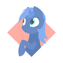 Size: 4000x4000 | Tagged: safe, artist:nodepoint, derpibooru exclusive, oc, oc only, oc:double colon, pony, unicorn, absurd resolution, female, lineless, mare, simple background, solo, vector, wide eyes