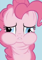 Size: 828x1189 | Tagged: safe, screencap, pinkie pie, earth pony, pony, g4, read it and weep, cropped, derp, faic, female, mare, puffy cheeks, solo