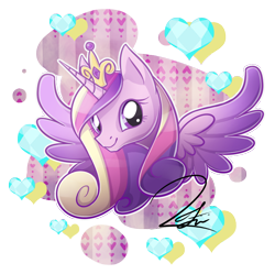 Size: 742x739 | Tagged: safe, artist:alidythera, princess cadance, alicorn, pony, g4, bust, female, mare, portrait, simple background, solo, transparent background