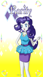Size: 983x1740 | Tagged: safe, artist:nedemai, rarity, equestria girls, g4, anime style, breasts, female, rarity peplum dress, sailor moon (series), solo, style emulation