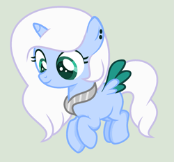 Size: 1257x1169 | Tagged: safe, artist:lominicinfinity, oc, oc only, oc:frostdrop, alicorn, pony, female, filly, simple background, solo, two toned wings, wings