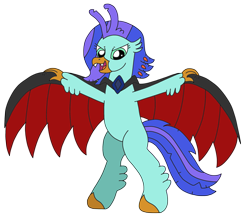 Size: 2735x2358 | Tagged: safe, artist:supahdonarudo, oc, oc only, oc:sea lilly, classical hippogriff, hippogriff, vampire, cape, clothes, costume, fangs, halloween, high res, holiday, simple background, spooky, standing up, transparent background, vampire costume