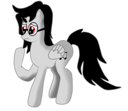 Size: 1548x1337 | Tagged: safe, artist:almaustral, oc, oc only, oc:lighting wind, pegasus, pony, glasses, pegasus oc, raised hoof, simple background, solo, transparent background, wings