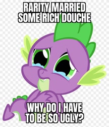 Size: 840x970 | Tagged: safe, spike, dragon, g4, abuse, alpha channel, background pony strikes again, crying, go to sleep garble, i can't believe it's not useraccount, implied rarity, implied shipping, implied sparity, implied straight, male, meme, op is a duck, op is trying to start shit, sad, shitposting, simple background, solo, spikeposting, straight, vector