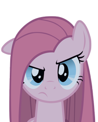 Size: 3200x4000 | Tagged: safe, artist:ec8er, pinkie pie, earth pony, pony, g4, bust, eyelashes, female, frown, mare, pinkamena diane pie, simple background, solo, transparent background