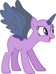 Size: 984x1296 | Tagged: safe, artist:pegasski, oc, oc only, alicorn, pony, g4, road to friendship, alicorn oc, bald, base, eyelashes, female, horn, mare, open mouth, simple background, smiling, solo, transparent background, wings