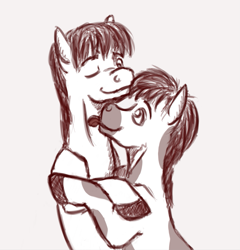 Size: 957x996 | Tagged: safe, artist:fynjy-87, earth pony, pony, couple, male