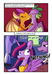 Size: 1728x2484 | Tagged: safe, artist:tjpones, smolder, spike, twilight sparkle, alicorn, dragon, pony, comic:mating season, g4, the last problem, afterglow, aftersex, caught, comic, cuddling, discussion in the comments, dragoness, ear fluff, female, hug, jewelry, lidded eyes, male, naked hug, nudity, older, older spike, older twilight, older twilight sparkle (alicorn), open mouth, princess twilight 2.0, regalia, ship:spolder, shipper on deck, shipping, sleeping, sleeping in the nude, straight, teenage spike, teenaged dragon, teenager, twilight sparkle (alicorn), twilight the shipper