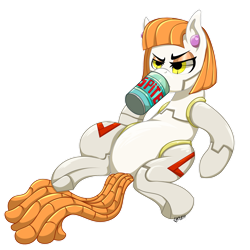 Size: 1920x1920 | Tagged: safe, artist:ghouleh, oc, oc only, oc:polly, oc:polymer, cyber pony, cyborg, earth pony, pony, robot, robot pony, drinking, female, grumpy, mare, pixel art, pun, simple background, soda, soda can, solo, spite, sprite, transparent background