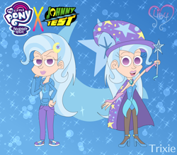 Size: 4032x3524 | Tagged: safe, artist:lumi-infinite64, trixie, human, g4, crossover, humanized, johnny test