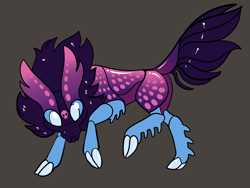 Size: 2800x2100 | Tagged: safe, artist:loryska, oc, oc only, changepony, hybrid, pony, high res, interspecies offspring, offspring, parent:pharynx, parent:tempest shadow, parents:tempynx, simple background, solo