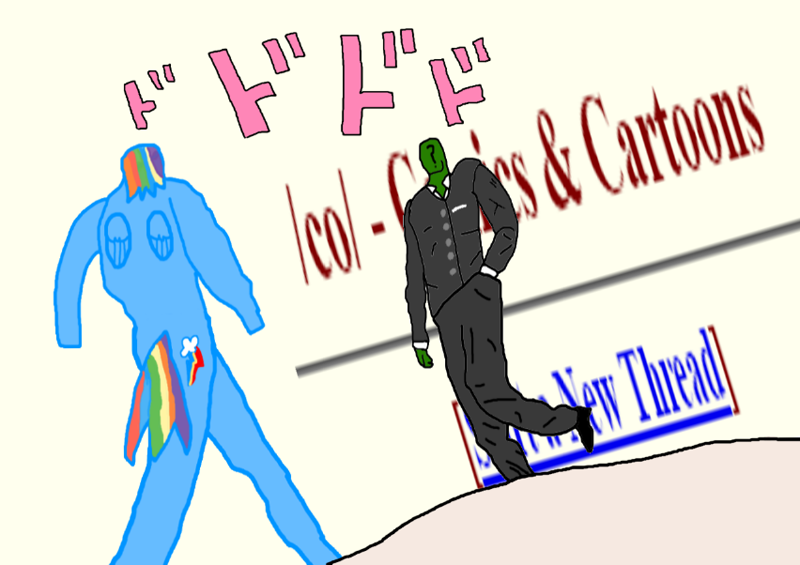 2463337 Safe Oc Oc Anon Co 4chan Anthro Approach Happy Birthday Mlp Fim Hind Legs Japanese Jojo Pose Jojo S Bizarre Adventure Meme Mlp Fim S Tenth Anniversary Derpibooru