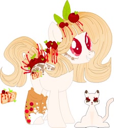 Size: 357x401 | Tagged: safe, oc, oc only, cat, pony, fruit, simple background, solo, white background