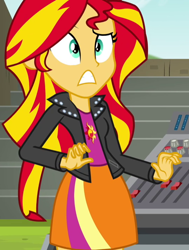 Size: 538x712 | Tagged: safe, screencap, sunset shimmer, equestria girls, g4, my little pony equestria girls: rainbow rocks, cropped, solo
