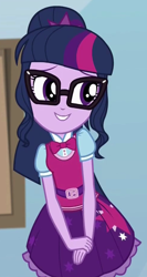 Size: 492x924 | Tagged: safe, screencap, sci-twi, twilight sparkle, equestria girls, equestria girls specials, g4, my little pony equestria girls: dance magic, cropped, cute, sci-twi outfits, sci-twiabetes, solo, twiabetes