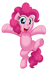 Size: 1024x1448 | Tagged: safe, artist:aleximusprime, pinkie pie, earth pony, pony, g4, cute, diapinkes, happy, jumping, looking at you, simple background, smiling, solo, transparent background