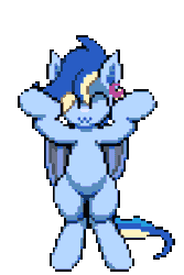 Size: 256x384 | Tagged: source needed, safe, artist:bitassembly, oc, oc:deliha valkyria, bat pony, pony, animated, bat pony oc, bat wings, bipedal, caramelldansen, commission, dancing, female, gif, pixel art, simple background, solo, transparent background, wings, ych result