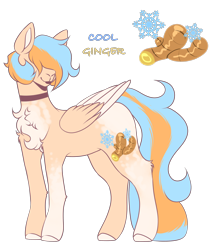 Size: 3342x3930 | Tagged: safe, artist:tuzz-arts, oc, oc only, oc:cool ginger, pegasus, pony, chest fluff, choker, colored ears, colored hooves, colored wings, femboy, hair covering face, hair over eyes, high res, lipstick, male, multicolored hair, nonbinary, oc redesign, simple background, solo, transparent background, trap, wings