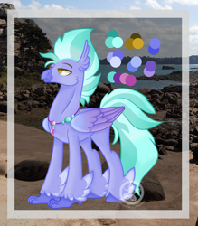 Size: 1819x2078 | Tagged: safe, artist:keeka-snake, seaspray, classical hippogriff, hippogriff, g4, alternate eye color, reference sheet, solo