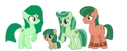 Size: 1280x512 | Tagged: source needed, useless source url, safe, artist:gachaloco, timber spruce, wallflower blush, oc, earth pony, pony, g4, colt, crack shipping, equestria girls ponified, family, female, male, mare, offspring, parent:timber spruce, parent:wallflower blush, parents:timberflower, ponified, shipping, simple background, straight, timber's cutie mark, timberflower, wallflower's cutie mark, white background