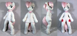 Size: 2412x1149 | Tagged: safe, artist:doctorkoda, nurse redheart, semi-anthro, g4, arm hooves, bipedal, clothes, irl, photo, plushie, solo