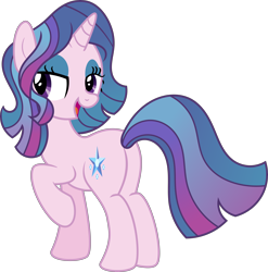 Size: 5650x5715 | Tagged: safe, artist:shootingstarsentry, oc, oc only, oc:twinkle dream, pony, unicorn, absurd resolution, butt, female, mare, plot, raised hoof, simple background, solo, transparent background, vector