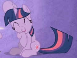 Size: 901x676 | Tagged: safe, screencap, twilight sparkle, pony, unicorn, friendship is magic, g4, season 1, ^^, cropped, cute, eyes closed, female, giggling, happy, laughter song, mare, sitting, smiling, solo, twiabetes, unicorn twilight
