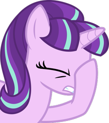 Size: 525x591 | Tagged: safe, artist:nano23823, starlight glimmer, pony, unicorn, g4, .svg available, bust, eyes closed, facehoof, female, mare, s5 starlight, simple background, solo, svg, transparent background, vector