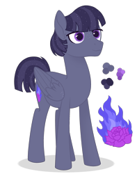 Size: 2300x2919 | Tagged: safe, artist:magicuniclaws, oc, oc only, pegasus, pony, high res, male, offspring, parent:inky rose, parent:tantabus, simple background, solo, stallion, transparent background