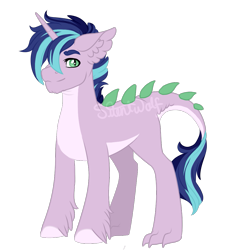 Size: 1013x1030 | Tagged: safe, artist:silentwolf-oficial, oc, oc only, dracony, dragon, hybrid, pony, hoof fluff, horn, interspecies offspring, magical gay spawn, male, next generation, offspring, pale belly, parent:shining armor, parent:spike, parents:shiningspike, simple background, solo, spikes, stallion, transparent background, watermark