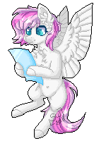 Size: 150x200 | Tagged: safe, artist:silentwolf-oficial, oc, oc only, pegasus, pony, flying, hoof hold, pegasus oc, pixel art, signature, simple background, solo, transparent background, wings