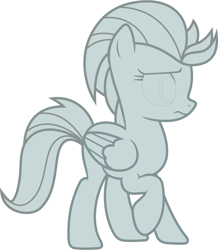 Size: 5030x5780 | Tagged: safe, artist:90sigma, edit, lightning dust, pegasus, pony, g4, absurd resolution, female, mare, monochrome, petrification, simple background, solo, statue, vector, white background
