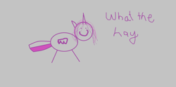 Size: 1360x674 | Tagged: safe, artist:twilyisbestpone, derpibooru exclusive, twilight sparkle, alicorn, pony, g4, 1000 hours in ms paint, female, gray background, intentionally bad, mare, simple background, smiling, stick pony, stylistic suck, wat, what the hay?, wings