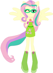 Size: 418x573 | Tagged: safe, artist:selenaede, artist:user15432, fluttershy, human, equestria girls, g4, base used, boots, clothes, cutie mark, cutie mark on clothes, dress, element of kindness, green dress, green shoes, high heel boots, high heels, mask, multicolored hair, one eye closed, pegasus wings, ponied up, rainbow hair, rainbow power, rainbow power-ified, shoes, solo, superhero, superhero costume, wings, wink