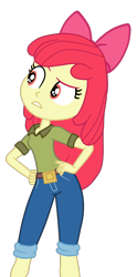 Size: 1242x2500 | Tagged: safe, artist:gmaplay, apple bloom, equestria girls, g4, my little pony equestria girls: summertime shorts, the canterlot movie club, hand on hip, hips, simple background, solo, transparent background