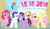 Size: 3900x2300 | Tagged: safe, artist:hiddelgreyk, applejack, fluttershy, pinkie pie, rainbow dash, rarity, twilight sparkle, earth pony, pegasus, pony, unicorn, mlp fim's tenth anniversary, g4, colored, cutie mark, happy birthday mlp:fim, high res, intro, mane six, unicorn twilight