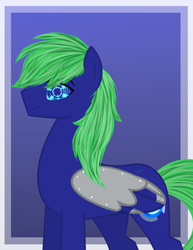 Size: 930x1203 | Tagged: safe, artist:toptian, oc, oc only, pegasus, pony, amputee, artificial wings, augmented, bionic eye, pegasus oc, prosthetic limb, prosthetic wing, prosthetics, solo, wings