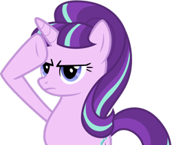 Size: 494x416 | Tagged: safe, artist:nano23823, starlight glimmer, pony, unicorn, g4, .svg available, base used, bust, female, mare, rainbow dash salutes, salute, simple background, solo, svg, transparent background, vector