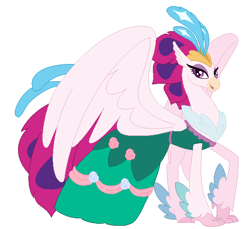 Size: 608x558 | Tagged: safe, artist:cheerful9, queen novo, hippogriff, g4, my little pony: the movie, simple background, solo, white background