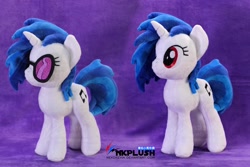 Size: 1280x854 | Tagged: safe, artist:nekokevin, dj pon-3, vinyl scratch, pony, unicorn, g4, female, irl, mare, photo, plushie, smiling, solo, sunglasses, watermark